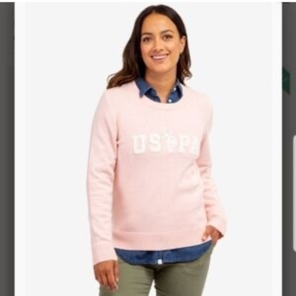 U.S. POLO ASSN. Women Pink Sweaters Size medium